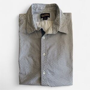 Daniel Cremieux Blue and White Casual Button Down Shirt Size XXL